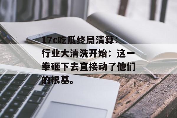 17c吃瓜终局清算：行业大清洗开始：这一拳砸下去直接动了他们的根基。