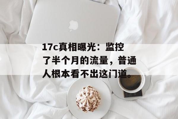 17c真相曝光：监控了半个月的流量，普通人根本看不出这门道。