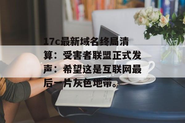 17c最新域名终局清算：受害者联盟正式发声：希望这是互联网最后一片灰色地带。